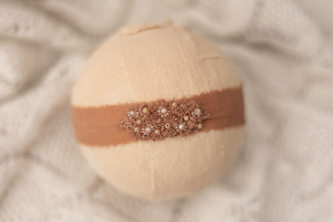 Neutral - Rosy Brown Signature Beaded Headband