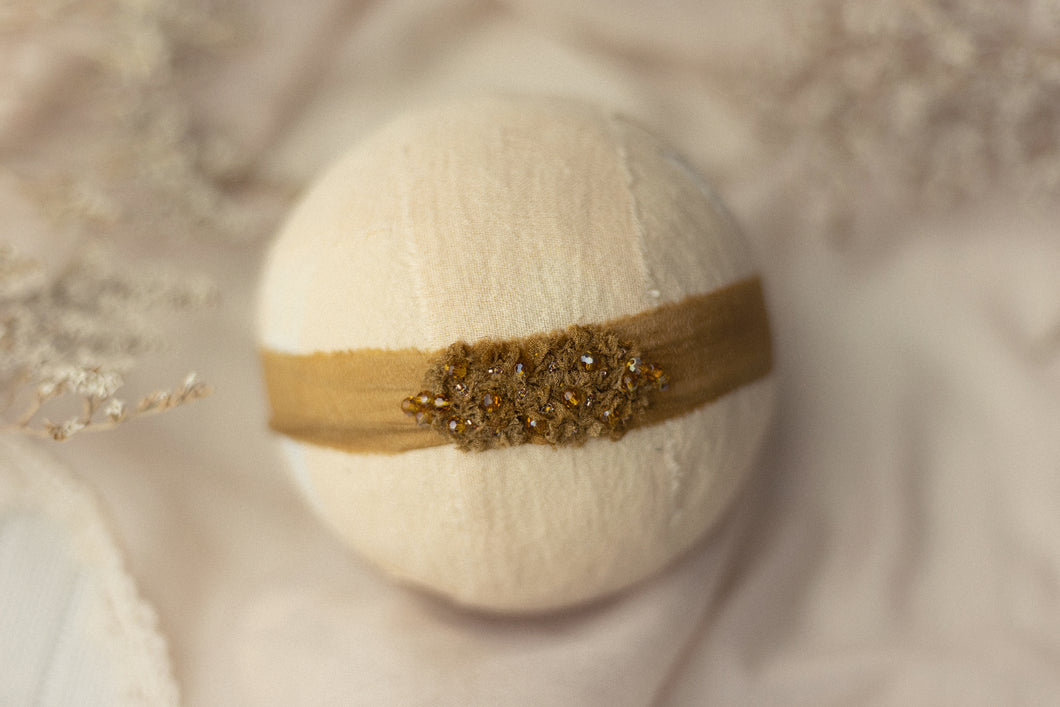 Neutral - Honey Brown Signature Beaded Headband